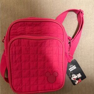 Disney Pink Quilted Mickey Mouse Crossbody Bag